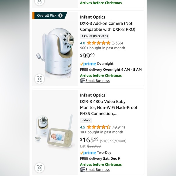 Infant optics DXR-8 monitor and additional camera - Picture 3 of 4